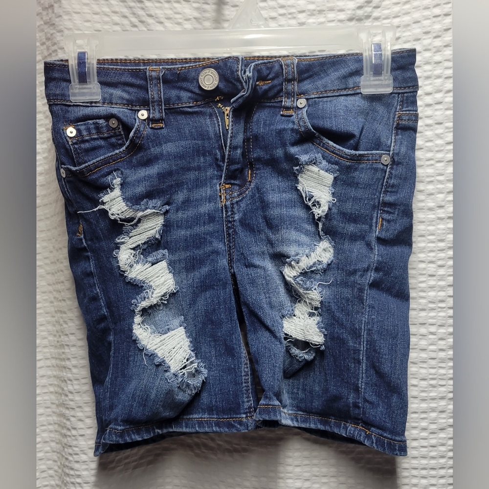 Indigo Rein Distressed Denim Shorts